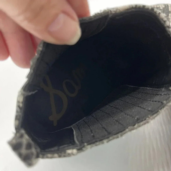 Sam Edelman Leather Snake Python Print Petty Ankle Booties Womens Size 6 Western - Picture 10 of 12